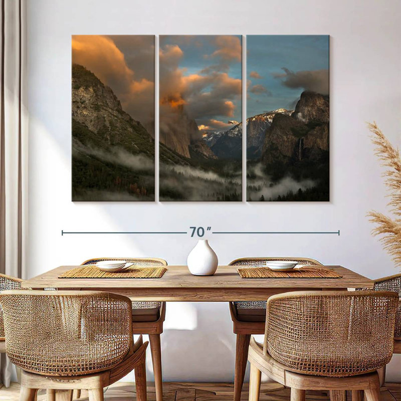 Alvord Yosemite ciel nuageux, H 42 po x l 65 po