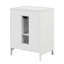 Meuble-lavabo moderne avec lavabo en céramique, deux tiroirs et tablette réglable-851454690