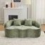 Cream - Tinted Curved 2 Seat , Round Armrest, No Assembly, High Density Sponge And Spring Filling, Comfortable For Bedroom Office, Modern Function With Accent, Compression Couch Pillows, Easy To-852587755