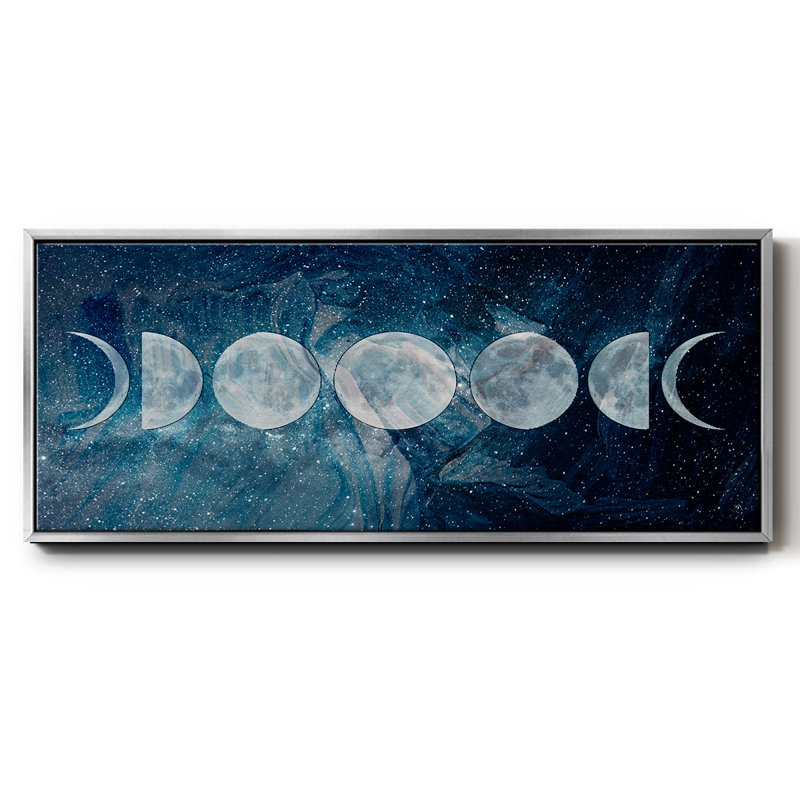 Moon Phases- Framed Canvas, 20" H x 50" W
