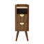 Table de chevet étroite moderne à 2 tiroirs avec rangement ouvert et table de chevet compacte en MDF pour chambre à coucher-129875195