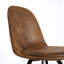 47cm H Swivel Upholstered Full Back Side Chair in Brown