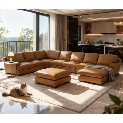 Aness Modular Corner Sectional with Ottoman