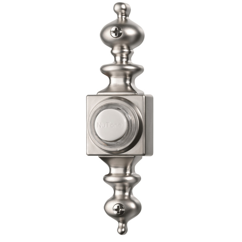Push Button Doorbell, Satin Nickel