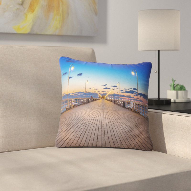Housse et insert de coussin carré Molo in Sopot at Baltic Sea, 16 po x 1 po