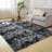 Dark gray shag area rug plush carpet-1660632845