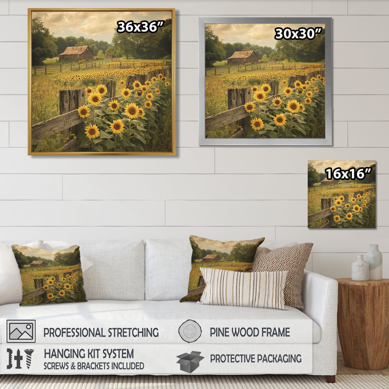 Driton - Art mural floral grand, Impression encadrée flottante, Noir, noir, noir, noir, H 16 po x l 16 po
