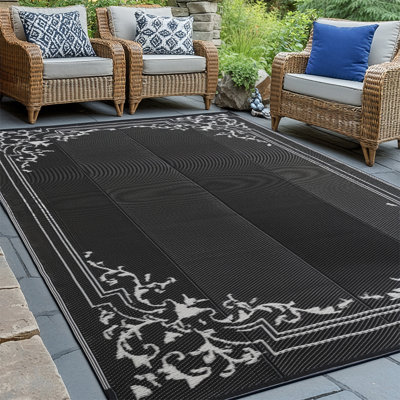 Tapis noir intérieur / extérieur