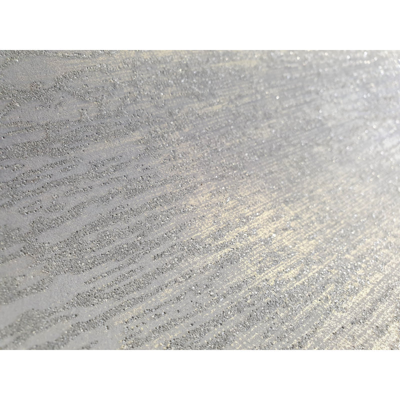 Universe Neptune Glass Stone Plain Texture Wallpaper Roll, Light Blue/ Light Gray