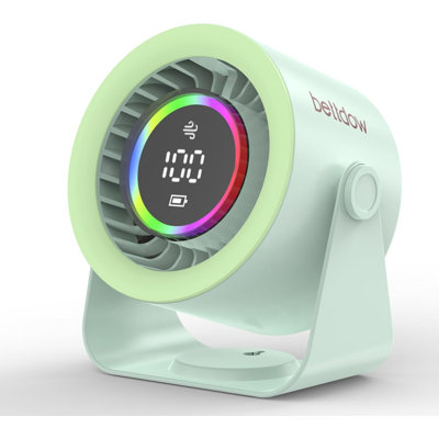 Desk Fan,100 High-Speed Wind Quiet Table Fans,12 Hours Cool Time,Digital Display,Adjustable Light Modes,Portable Fan For Home Office Kitchen Travel Camping