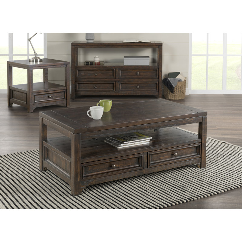 Atlai Solid Wood End Table with Storage