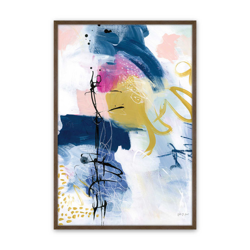 «Graffiti Abstract IV» par Yvette St. Amant, reproduction d'art sur toile, Brun, H 16 po x l 12 po