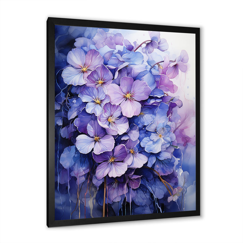 Lavande, fleurs mystérieuses I, H 40 po x l 30 po x P 1,5 po, Cadre simple noir