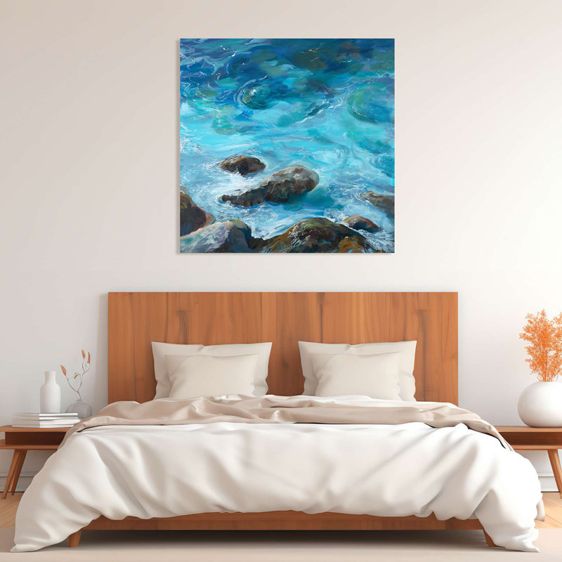 Landscape Painting: Just Dip Your Toe In by Nel Whatmore - Wrapped Canvas Print, 50cm H x 50cm W