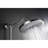 Shower Merger With 10" Rain Showerhead, 4 Hand Shower, Adjustable Slide Flange And Soap Tray In Brushed Nickel Bond Plug