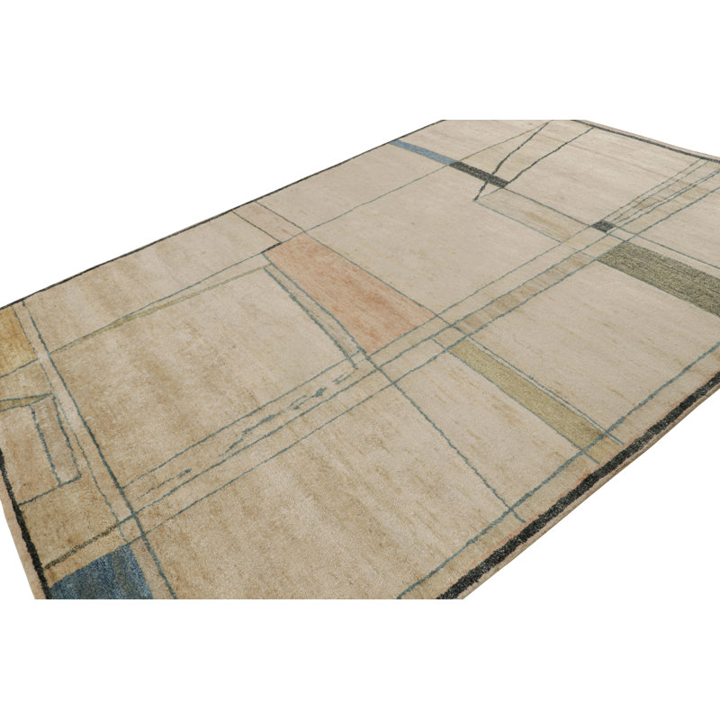 Silk Geometric Area Rug