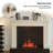 59.06"White Modern Simulated Flame Atomizing Electric Fireplace Humidifier-407297318