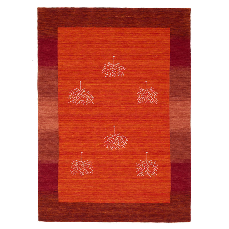 Kashkuli Gabbeh Red Rug 5'7" x 8'0"