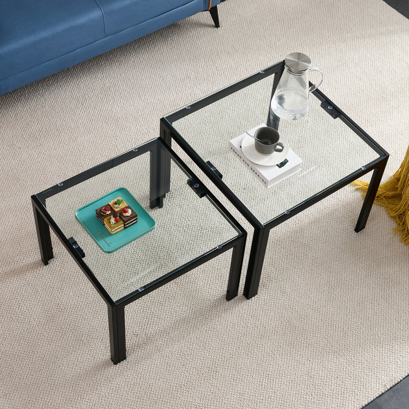 Table basse gigogne Amose, Transparent