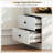 69" H Narrow Bookcase, 4-Tier L Shaped Corner Bookcase with 16-Color LED Lights & Storage Drawer – Entryway, Living Room (White)-1064620493