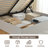 Wooden Full Bed Frame with Lift Up Storage, No Box Spring Needed, Rustic Off White-204592578-204592588