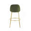Tabourets de bar arqués de luxe avec repose-pieds doré