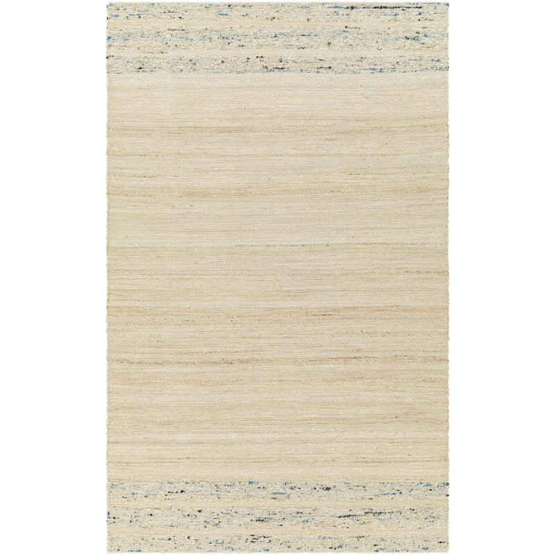 Striped Indoor Rug, Rectangle 8' x 10', Light Beige