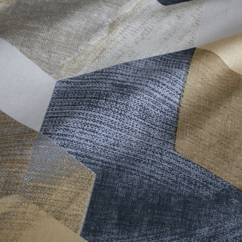 Hexagon Geometric Duvet Cover Set With Pillowcases, 220 x 230 cm - 2 Standard Pillowcases