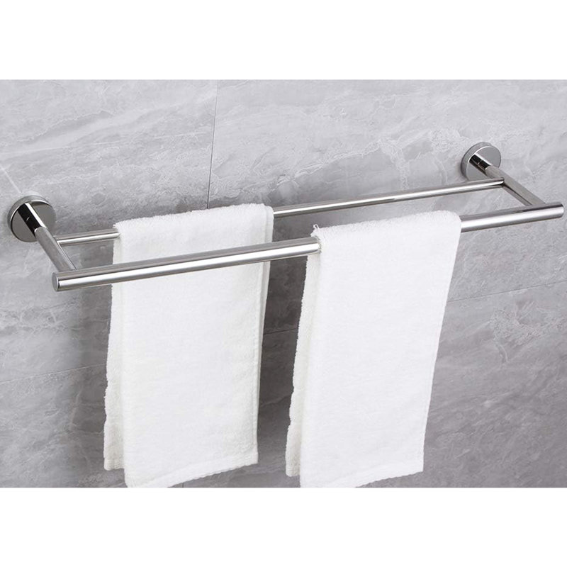 Barre à serviettes murale 23,6 po en acier inoxydable - aspect moderne, rouille, pour la salle de bain et le salon, acier, capacité de corrosion, au-delà