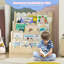 Wavy Wooden Front Facing Bookshelf-103058638