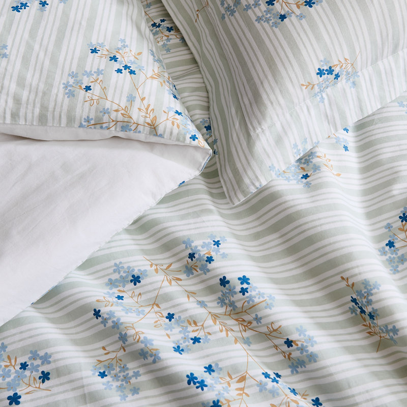Ensemble de housse de couette Cottage Cottage Classics Emma, Motif floral bleu