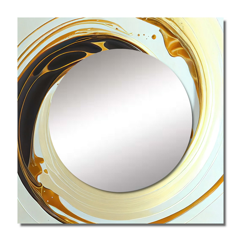 Décoration murale Gerray - Miroir carré moderne pour chambre à coucher, 36 po x 36 po