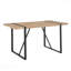 Ensemble de salle à manger 5 pièces Mid Century: table en bois aggloméré de 55 po et 4 chaises en suède, base et pieds en métal