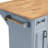 Fancy & Rustic Large Kitchen Island With Rubber Wood Drop Leaf - Embossed Texture Rolling Kitchen Cart With Ample Storage-927340617