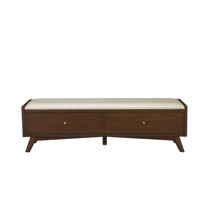 Banc de rangement de 59 po Williams, Noyer