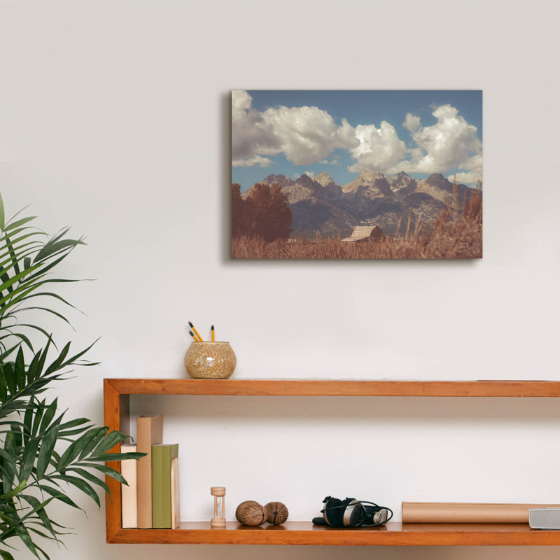Art mural sur toile Epic Graffiti «Wyoming Mountain Lazy Days» par Nathan Larson, 18 po x 12 po