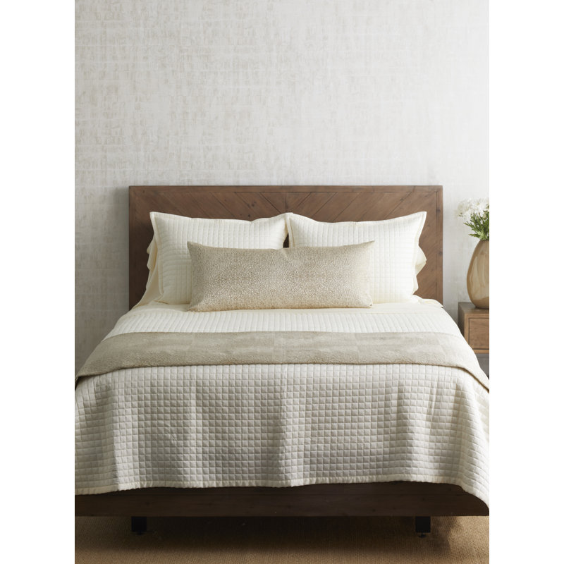 Array Polyester Bedding Set, Gold/Pumice