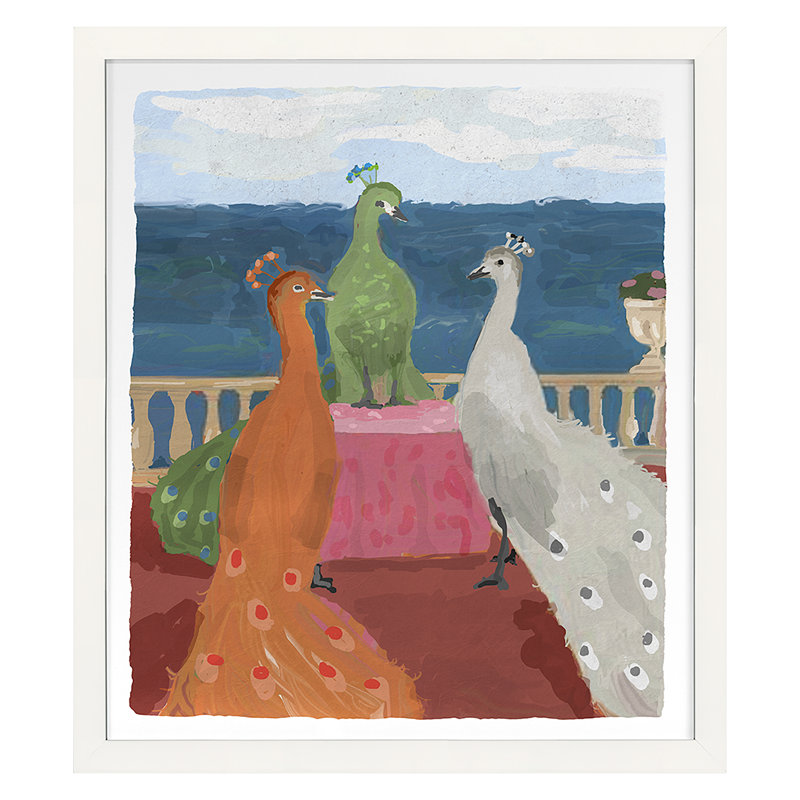 Brighton Print by Dana Gibson, 40" H x 35" W x 2.13" D, White