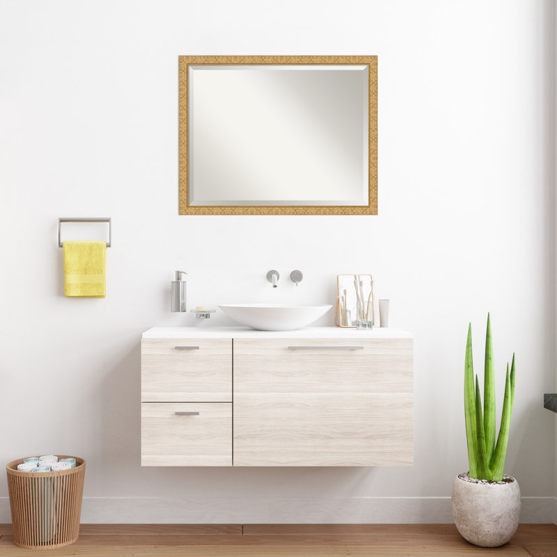 Miroir mural de salle de bain Lila, Doré, 24,5 po x 30,5 po