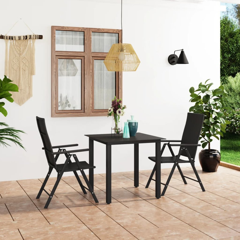 Ensemble bistro carré pour 2 personnes