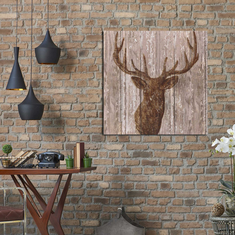 " Majestic Deer " by Tava Studios, 21.5" H x 21.5" W x 2" D, Black Frame