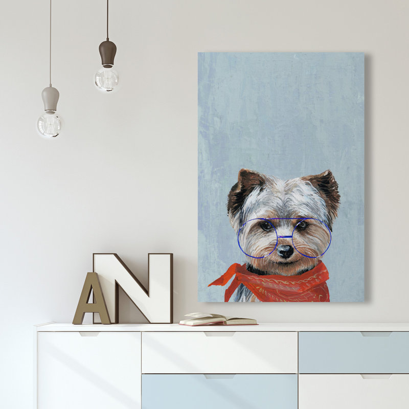 «Sassy Dog», reproduction sur toile tendue, H 18 po x l 12 po x P 1,5 po