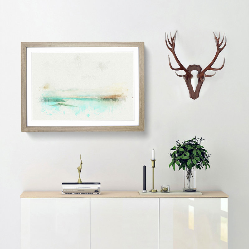 Aerial View of the Netherlands in Abstract - Picture Frame Graphic Art Print, Oak Framed, 27cm H x 36cm W x 2cm D
