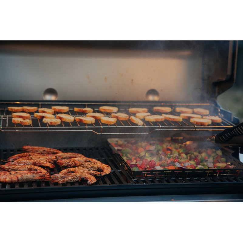 Weber Genesis Prem 335 Gas Grill, 3 Burner, Stainless Steel
