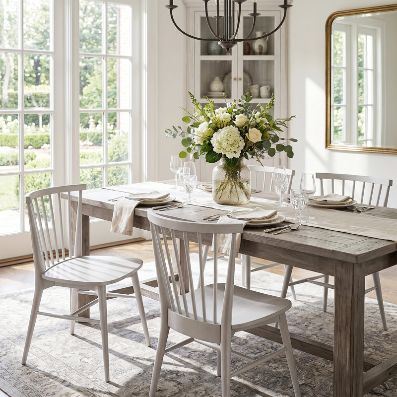 Arka 19'' H Solid Wood Side Chair, White