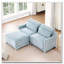 Canapé en chenille 2 places avec repose-pieds-1554434060