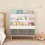 Bibliothèque avec 3 bacs de rangement en tissu