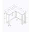 Table d'appoint, console, vestibule, étroit, d'angle, stratifié brun, contemporain, moderne-1172990297