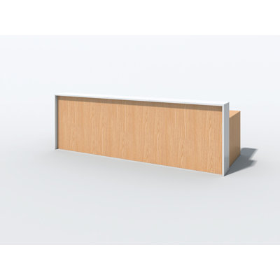 Bureau de réception rectangulaire en stratifié pour 2 personnes
