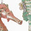 6" Pearl Beaded Seahorse Ornament